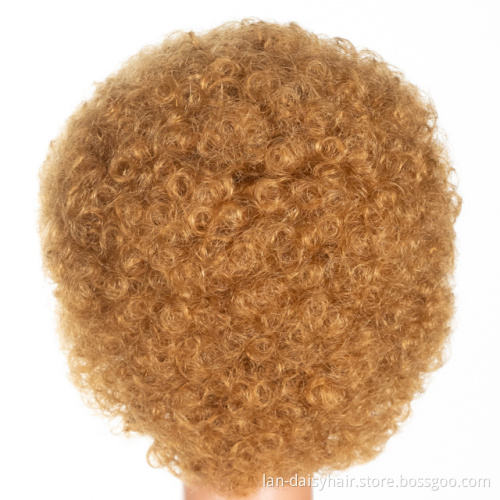 Wholesale Wig Short Curl Afro Wig Machine Made Virgin Cuticle Aligned Hair Peruvian Human Hair Wigs for Black Woman